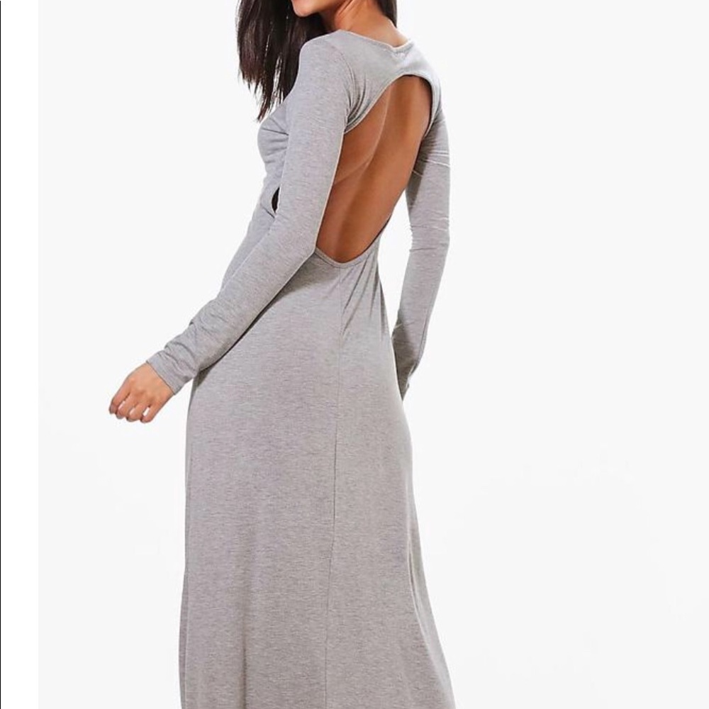 Boohoo Tall Harriet Open Back Maxi Dress